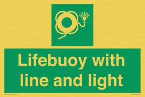 Lifebuoy with line and light